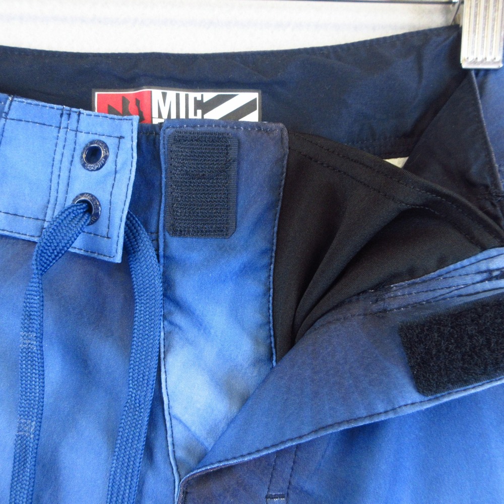 Micros Board Shorts Mens 30 NWT Blue Tie Dye 4-Way Stretch Pockets Surf Swim - Picture 4 of 12